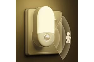 LOHAS-LED Motion Sensor Night Light Plug into Wall, 1 Pack, Motion Sensor Lights Indoor, Warm White 3000K, Plug in Night Light Movement Sensor Light Indoor for Bathroom Stairway Hallway Kids Elderly