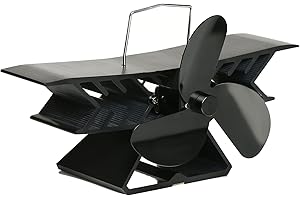 4Yourhome Eco Friendly Space Saving Compact BI-Plane Stove Fan for Wood Log Burners 2018 Design L-120mm x W-215mm x H-125mm