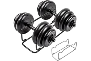 QWORK® 1 x stojak na hantle, stojak na hantle, stojak do przechowywania hantli, uchwyt na hantle, 30 x 11 x 10 cm, czarny