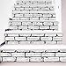 Produktbild 3D Ziegelstein Treppenabziehbilder aufkleber fliesen ziegelstein tapete, Treppenhaus Decals Vinyl Wasserdichte Treppe Wanddekorationen Riser Wandaufkleber 18cm x 100cm x 6pieces