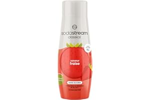 SodaStream Concentré Fraise Sans Sucres pour Machine à Eau Pétillante et Soda | Préparez jusqu'à 9 Litres de Sirop de Fraise en Quelques Secondes, 440ml