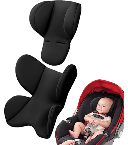 Réducteur Cosy Coussin De Soutien Pour Nouveau-né En Maille 3D Respirante Compatible Avec Poussette, Siège Auto, Chaise Haute, Etc. (Noir Coussin Poussette