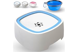 MandA Abbeveratoio per cani antigoccia. Bevitore antiscafo per cani, gatti e altri animali domestici + regalo mangiatoia portatile pieghevole | ciotola anti-ribaltamento con design Zero Splash. 1,5 L