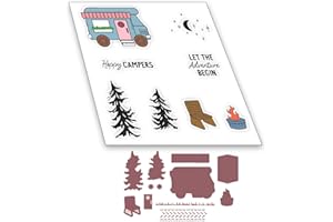 ‎ARUIEYS 2025 Neue Weihnachten Tiere und Blumen Metall Schneiden Sterben Und Stempel Set, Für DIY Kunst Geburtstage Scrapbooking Handwerk Supplies Stamping Fotoalbum (M0881-stempel und Stanzformen Set)
