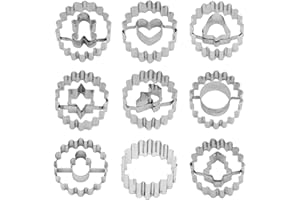 FOLANVOFF Weihnachten Ausstecher Set, 9 Stück Keksausstecher Weihnachten, Mini Ausstechformen Edelstahl Linzer Ausstecher Set, Klein Weihnachten Plätzchen Ausstecher für Tortendekorationen Zuckerkuchen