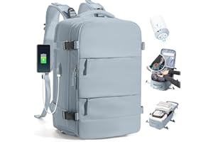 SZLX Mochila al Vacio con Bomba Equipaje de Mano 40x30x20 Ryanair Vueling Wizzair Easyjet Mochila Viaje Cabina Avion 40x20x25 Ryanair Mujer Mochila de transporte Impermeable para Computadora Portátil