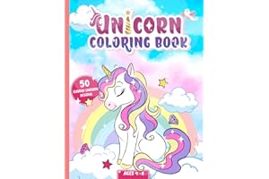 Unicorn Coloring Book: For Kids Ages 4 - 8 (50 Cuddly Unicorns | 8.5 x 11 | Lovely Unicorn Coloring Books for Girls 4-8)