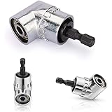 Right Angle Drill, Vakki 105 Degree Right Angle Driver Angle Extension Power Screwdriver Drill Attachment 1/4inch Hex Bit Soc