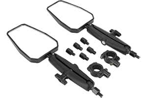 RUNFARR Uniwersalne lusterka motocyklowe, 1 para lusterek bocznych, regulowane o 360°, lusterka końcowe kierownicy ze stopu aluminium do quadów, quadów, skuterów