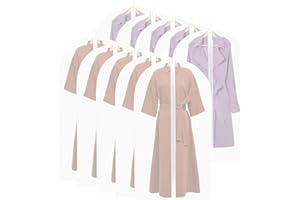 Zythrem 10 Stück Kleidersack Anzug Lange 60 * 100CM+ 60 * 120CM Kleidersäcke Mottensicher Transparent Mattiert kleidersäcke mit Reißverschluss Für Kleider Jacken Hemden Abendkleider