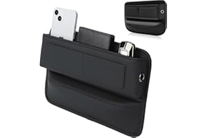 GUOSIYAO Organiseur LatéRal Pour SièGe De Voiture Boîte Rangement Siège D'auto Organisateur Voiture Universel Boîte De Rangement Voiture Pour Cartes Lunettes De Soleil Portefeuille Téléphone Clés (Noir)