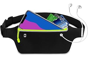 DORNNA® Marsupio Running Impermeabile, Marsupio da Corsa per Uomo e Donna, per Escursioni, Fitness, Viaggi, Cintura Elastica Adattarsi a Tutte le taglie di Vita. (Verde)