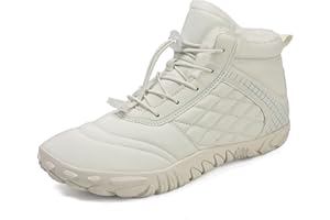 AONEGOLD Buty do chodzenia boso, zimowe, damskie, męskie, do biegania w terenie, z ciepłą podszewką, buty zimowe, antypoślizgowe, wodoszczelne, do chodzenia boso