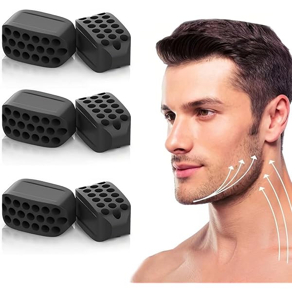 Entraîneur De Mâchoire SIRLOMU - 6 Pièces En Silicone - Pour Affiner La Ligne De Mâchoire Et Réduire Le Double Menton