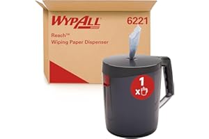 Dispensador de dispensación Central portátil WypAll Reach 6221 - Dispensador de Rollo Blanco o Azul - 1 dispensador de paños