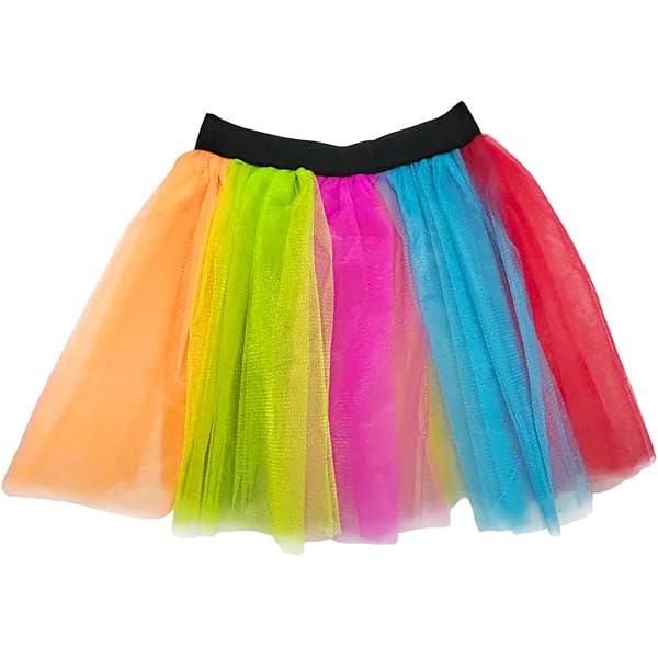 Disfraces Mujer Falda Tutú Arcoíris DUOLAM Para Mujer Incluye
