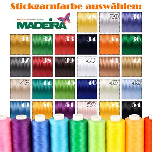 Besticken Sie Handtuch mit Namen oder mit Wunschtext bestickt , Saunatuch (70x200cm) in Schwarz - 4