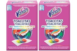 Vanish Anti-transferencia de Color - Pack de 2, Total de 64 Lavados