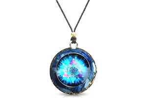 EternalOrgone handgjord orgonit hänge kyanit chakra ädelsten reiki helande kristaller chakra orgonit hänge halsband för lycka
