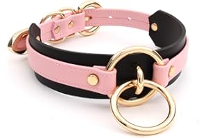 lalatia Handmade Women O Ring Faux Leather Choker