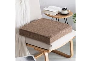 Xpnit - Cojín cuadrado para silla (50 x 50 x 5 cm), diseño de esponja gruesa