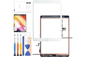 LADYSON 10.2 Pollici per iPad 7 iPad 8 Sostituzione dello Schermo 7th Gen 2019/8th Gen 2020 Digitizer A2197 A2198 A2200 A2270 A2428 A2429 A2430 Touch Vetro Parti +Pulsante Home +Pellicola Protettiva (Bianco)