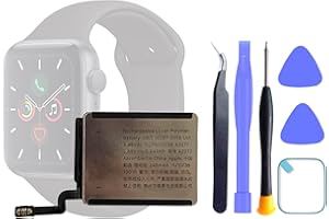 HIGHAKKU Batterie de rechange A2277 pour montre connectée Apple Watch iWatch Series 5 5ème génération 40 mm (GPS + Cellular/GPS) et SE 40 mm avec outils