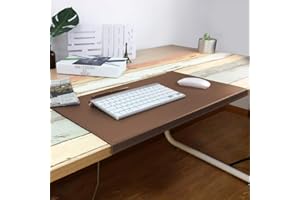 DUCHEN xxl Tapis de Souris Tres Grand Gaming,Anti-dérapant étanche Cuir Tapis de Bureau xl,Sous-Main Bureau xxxl,Tapis de Clavier Ergonomique,Pad de Bureau,Tapis de Portable,Tapis d'écriture 1200x600mm brun