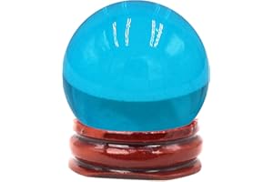 FENGSHUISALE Feng Shui 40 mm bunte Kristallkugel asiatische seltene natürliche Zauberperlen Heilkugel Quarz Fotografie Kugeln W3815 blau