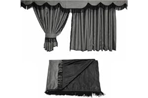 Adomo Actros MP4 & MP5 LKW Gardinen Set - 7-Teilig - Maßgeschneiderte Handgefertigte Vorhänge - Cab Curtain - Lichtschutz - Sichtschutzvorhang - Einfache Montage - Pflegeleicht