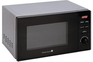 Tarrington House Microonde con grill MWD8820G, acciaio inox/vetro, 44 x 34.6 x 25.9 cm, 20 L, Ø 25.5 cm, timer, 800 W, 6 livelli di potenza, 8 programmi, nero/argento