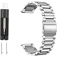 smtfcty Watch Strap Stainless Steel Watch Band for Mens Women, 20mm Universal Quick Release Replacement Watch Straps for Smart Watches and Seiko Watches