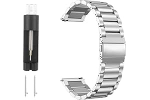 SMTFCTY Bracelet de Montre Métal 20mm Remplacement Bracelets de Montre en Acier Inoxydable,Bracelets de Montres Remplacement à Dégagement Rapide pour Homme et Femme Montre Bracelet en Acier Inoxydable