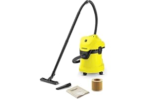 Kärcher 1.629-821.0 WD 3 - Aspirador en Seco y Húmedo 17L, 1000W, Corriente sin Control de Encendido, Modelo Nuevo Plástico