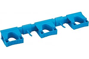 Vikan 10113 Hygienic Hi-Flex Wall Bracket System, Blue (1011)