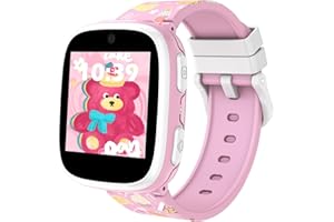 Smooce Smartwatch Bambini Telefono, 24 Giochi Musica Orologio Smartwatch Bambini con SOS Musica Fotocamera Registratore Torcia Video Sveglia per Ragazzi R (pink)