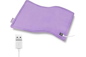 Comfheat USB Heizkissen, 5V Heizkissen zur Schmerzlinderung, 3 Heizstufen & automatische Abschaltung, Wärmetherapie zur Schmerzlinderung bei Bauchkrämpfen (40 x 30 CM) (nicht aufladbar) Lila