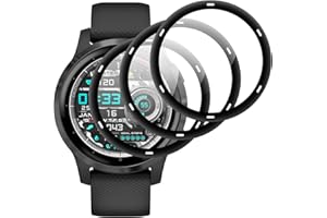 Beukei 3 Stück Panzer Schutz Glas für Garmin Vivoactive 4s, Panzer Glasfolie,[9H Härte][Fingerabdruck-ID-Kompatibel][HD Klare][Anti-Kratzen] Temperglas