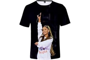 JFLY Ariana Grande Drucken Mädchen Junge T-Shirt Niedliches Hemd Lässig Lose Sänger Kurzarm Paar Kleidung XXS-4XL
