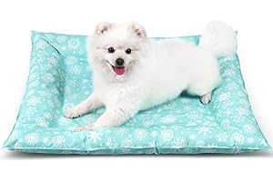 Pawtasy Tappetino Refrigerante per Cani e Gatti Tappeto Rinfrescante in Gel Non Tossico Materassino Raffreddamento per Animali Ideale per Cani e Gatti nella Calda Estate M 66 x 76 cm