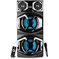 LAPCARE Beast LTS300 120 Watt, Tower Speaker,Bluetooth,Aux,USB,FM,RGB Lights,Wireless Mic with Remote (Black)