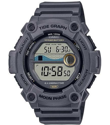 Casio WS-1400H-2AVCF – Orologio Digitale Uomo Con Cronometro E Memoria Giri, Cinturino In Resina Blu