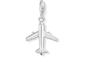 Thomas Sabo Damska Zawieszka Charms Samolot, Charm Club 925 Srebro Wysokiej Próby 0030-001-12