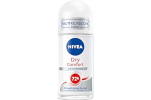 NIVEA Deodorante Dry Comfort Roll-On (50 ml), affidabile antitraspirante con minerali per una sensazione di pelle secca, con 72 h di protezione e formula dual-active