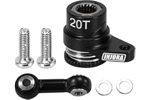 INJORA Ensemble de Sauve-Servo Aluminium 20T Remplacement pour ARRMA Mojave Granite GROM Typhon GROM 1/12 Losi Nascar