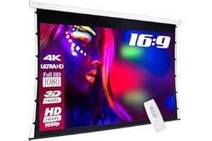 ESMART Economy EXT Toile de Tension 240 x 135 cm (108") | Format 16:9 | Télécommande | Home cinéma projecteur électrique Écran de Projection Moteur