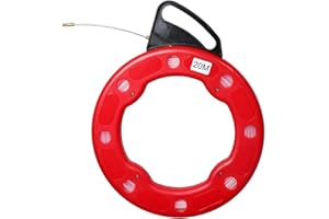 KENSBRO Kabeleinziehhilfe 20M, Glasfaser Einziehspirale 4mm, Fiberglas Kabel Einziehhilfe, Zugdraht für Leerrohre, Einziehhilfe für Kabel, Einzugsfeder Glasfaser