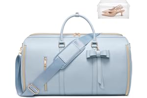 STHMEOOHT Kleidersäcke für Reisen, wandelbare Anzug-Reisetasche für Damen, Blau