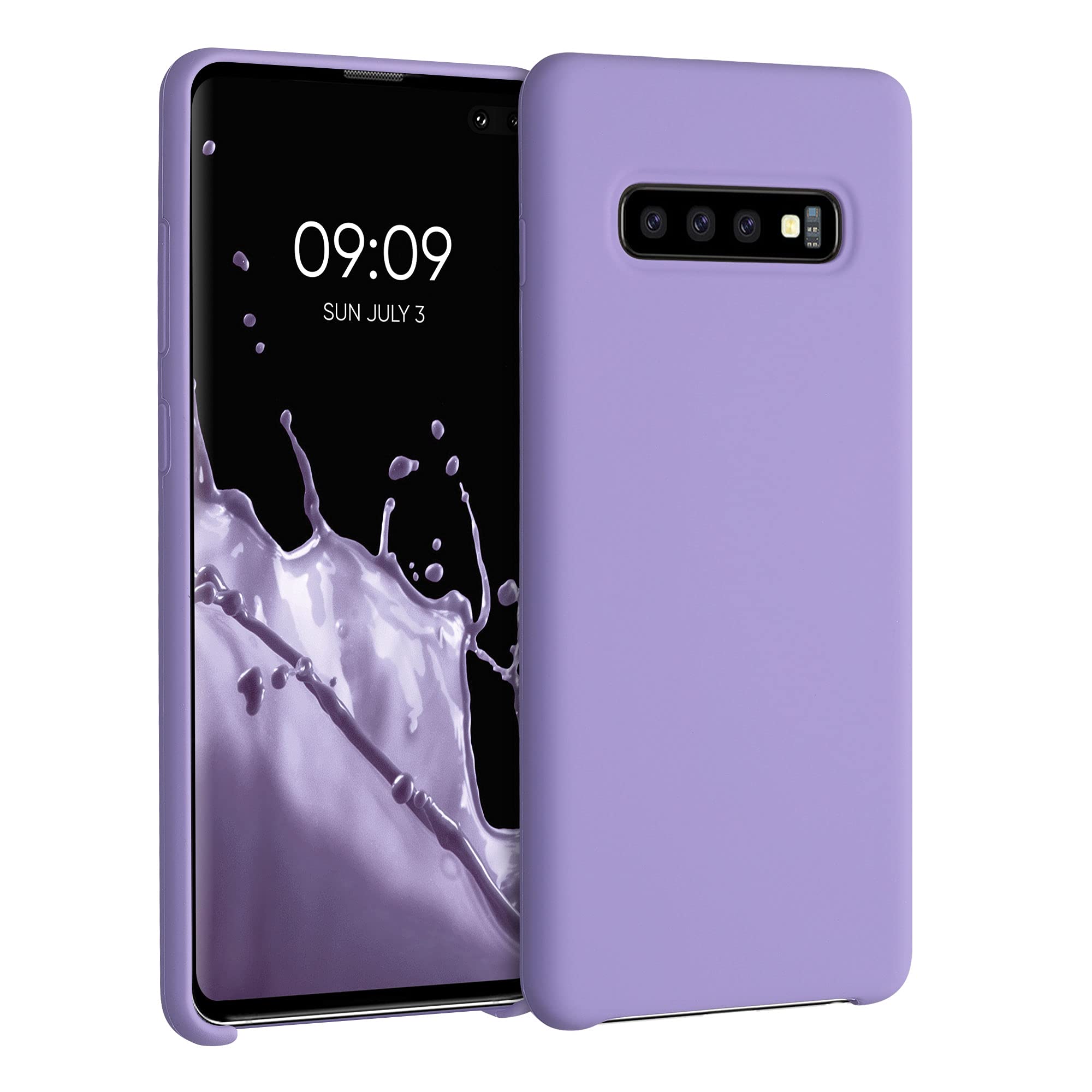 kwmobile Cover per Samsung Galaxy S10 Plus / S10+ Custodia - Back Case per Smartphone in Silicone TPU - Protezione Gommata - lavanda lilla - 1