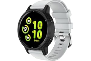 ISABAKE 22mm Watch Strap for Vivoactive 4, Gear S3 Frontier/Classic, Forerunner 255 Smartwatch Silicone Quick Release Watch Band